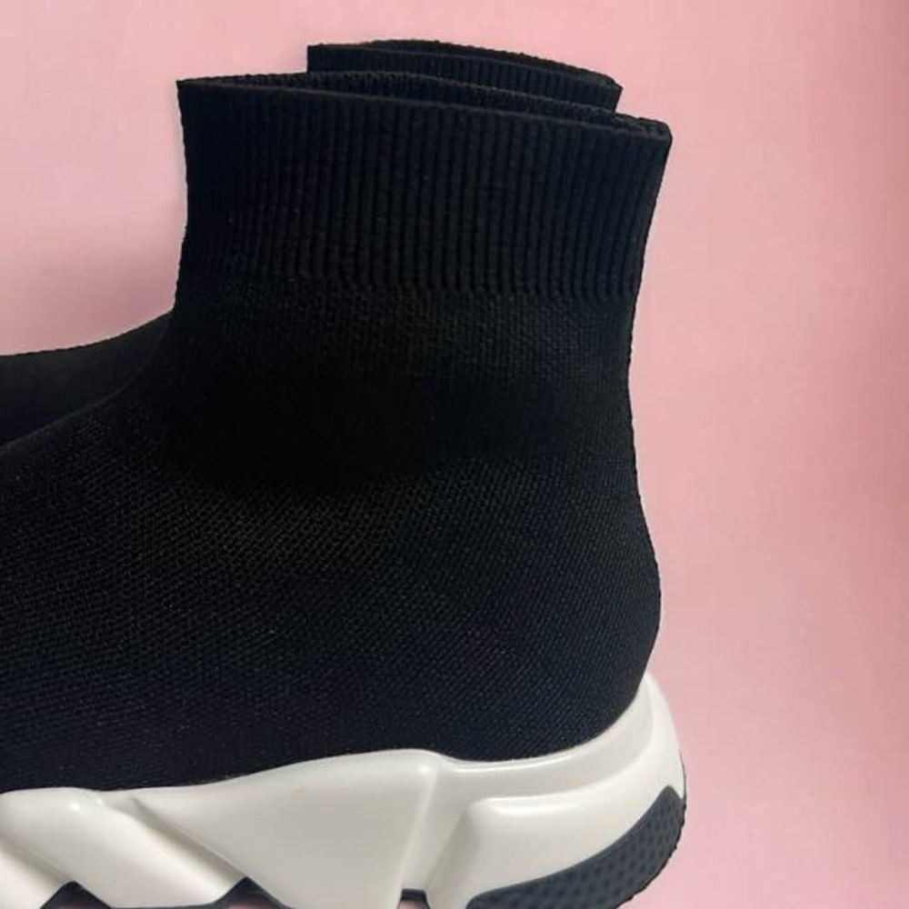 Balenciaga Speed Trainers Black White Sneaker Women Size 9 Runner Platform Orig. - Picture 5 of 10